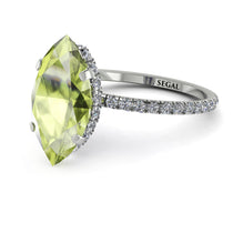 Hidden Halo Marquise Peridot Engagement Ring - Journey No. 703 image 1