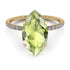 Hidden Halo Marquise Peridot Engagement Ring - Journey No. 701