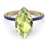 Hidden Halo Marquise Peridot Engagement Ring - Journey No. 713