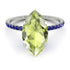 Hidden Halo Marquise Peridot Engagement Ring - Journey No. 715
