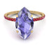 Hidden Halo Marquise Tanzanite Engagement Ring - Journey No. 210