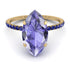 Hidden Halo Marquise Tanzanite Engagement Ring - Journey No. 213