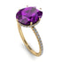 Hidden Halo Oval Amethyst Engagement Ring - Gemma No. 301