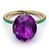 Hidden Halo Oval Amethyst Engagement Ring - Gemma No. 304 image 3
