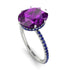 Hidden Halo Oval Amethyst Engagement Ring - Gemma No. 315