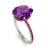 Hidden Halo Oval Amethyst Engagement Ring - Gemma No. 312 image 2