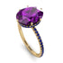 Hidden Halo Oval Amethyst Engagement Ring - Gemma No. 313 image 2