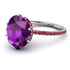 Hidden Halo Oval Amethyst Engagement Ring - Gemma No. 312
