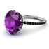 Hidden Halo Oval Amethyst Engagement Ring - Gemma No. 309 image 1