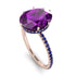 Hidden Halo Oval Amethyst Engagement Ring - Gemma No. 314 image 2