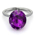 Hidden Halo Oval Amethyst Engagement Ring - Gemma No. 303 image 3