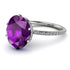 Hidden Halo Oval Amethyst Engagement Ring - Gemma No. 303