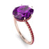 Hidden Halo Oval Amethyst Engagement Ring - Gemma No. 311 image 2