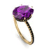 Hidden Halo Oval Amethyst Engagement Ring - Gemma No. 307 image 2