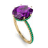 Hidden Halo Oval Amethyst Engagement Ring - Gemma No. 304 image 2