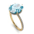 Hidden Halo Oval Aquamarine Engagement Ring - Gemma No. 401