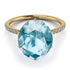 Hidden Halo Oval Aquamarine Engagement Ring - Gemma No. 401 image 3