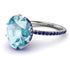 Hidden Halo Oval Aquamarine Engagement Ring - Gemma No. 415