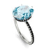 Hidden Halo Oval Aquamarine Engagement Ring - Gemma No. 409