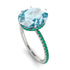 Hidden Halo Oval Aquamarine Engagement Ring - Gemma No. 406 image 2