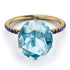 Hidden Halo Oval Aquamarine Engagement Ring - Gemma No. 413 image 3