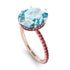 Hidden Halo Oval Aquamarine Engagement Ring - Gemma No. 411 image 2