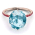 Hidden Halo Oval Aquamarine Engagement Ring - Gemma No. 411 image 3