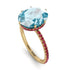 Hidden Halo Oval Aquamarine Engagement Ring - Gemma No. 410
