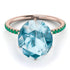 Hidden Halo Oval Aquamarine Engagement Ring - Gemma No. 405 image 3
