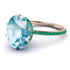 Hidden Halo Oval Aquamarine Engagement Ring - Gemma No. 405