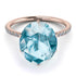 Hidden Halo Oval Aquamarine Engagement Ring - Gemma No. 402