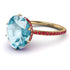 Hidden Halo Oval Aquamarine Engagement Ring - Gemma No. 410