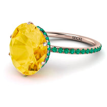 Hidden Halo Oval Citrine Engagement Ring - Gemma No. 605 image 1
