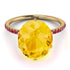 Hidden Halo Oval Citrine Engagement Ring - Gemma No. 610