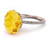 Hidden Halo Oval Citrine Engagement Ring - Gemma No. 602