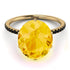 Hidden Halo Oval Citrine Engagement Ring - Gemma No. 607 image 3