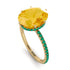Hidden Halo Oval Citrine Engagement Ring - Gemma No. 604