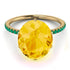 Hidden Halo Oval Citrine Engagement Ring - Gemma No. 604