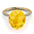 Hidden Halo Oval Citrine Engagement Ring - Gemma No. 601 image 3