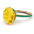 Hidden Halo Oval Citrine Engagement Ring - Gemma No. 604