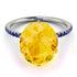 Hidden Halo Oval Citrine Engagement Ring - Gemma No. 615