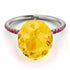 Hidden Halo Oval Citrine Engagement Ring - Gemma No. 612