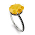 Hidden Halo Oval Citrine Engagement Ring - Gemma No. 609 image 2