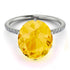 Hidden Halo Oval Citrine Engagement Ring - Gemma No. 603 image 3