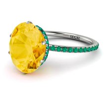 Hidden Halo Oval Citrine Engagement Ring - Gemma No. 606 image 1
