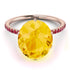 Hidden Halo Oval Citrine Engagement Ring - Gemma No. 611