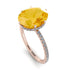 Hidden Halo Oval Citrine Engagement Ring - Gemma No. 602 image 2