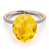 Hidden Halo Oval Citrine Engagement Ring - Gemma No. 602 image 3