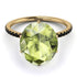 Hidden Halo Oval Peridot Engagement Ring - Gemma No. 707 image 3