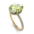 Hidden Halo Oval Peridot Engagement Ring - Gemma No. 701 image 2